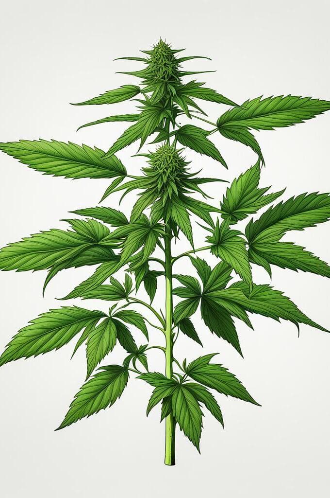 Planta de cáñamo